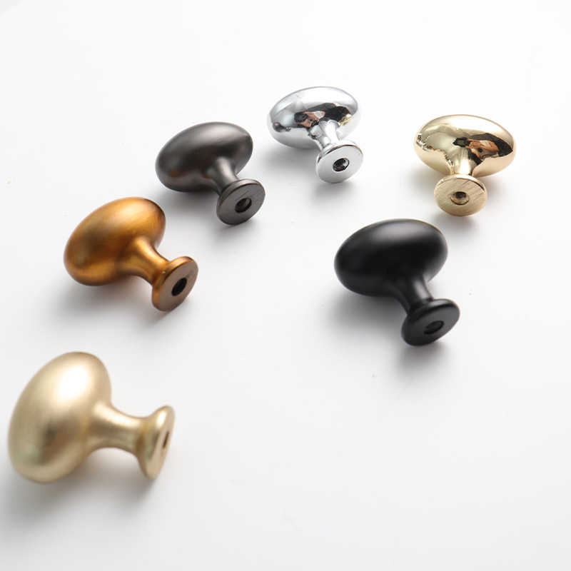 Factory direct sales of French high-end light luxury multi-color wardrobe handles, silver furniture drawers, cabinet doors, single-hole small handles Specification image