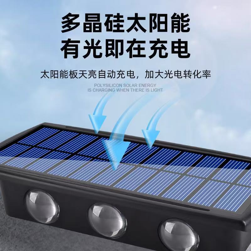 Sun Dual-shadow garden lamp, with intelligent light control, waterproof, long-lasting battery life and easy installation, is a three-color ambient lamp Specification image