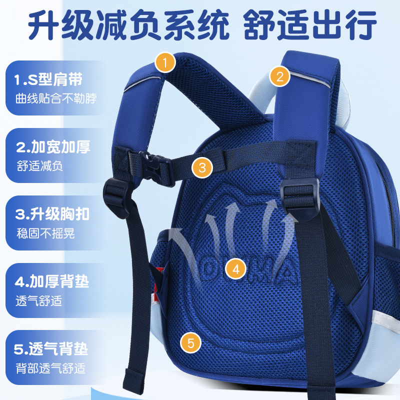 Big-tailed Cat children's schoolbag for kindergarten enrollment girls, 3-year-old boys and girls, large-capacity travel small backpack on both shoulders Specification image