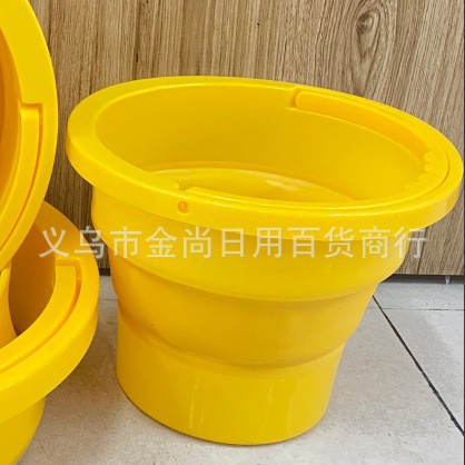 小黄鸭水桶便携式可折叠水桶学生宿舍家用车载户外加厚大小号水桶详情图3