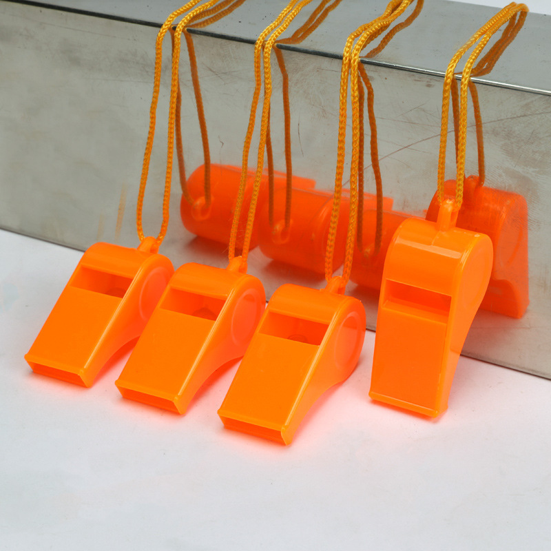 Loud plastic outdoor survival and fire whistles, referee whistles, sports meeting training whistles, and fan cheering props details Picture