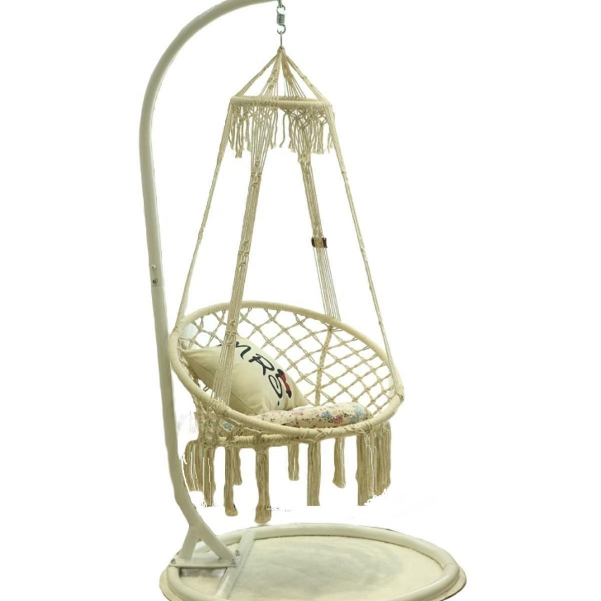 ins Indoor swing hammocks, Nordic-style mesh hammocks, leisure tassel hanging baskets, household foot hammocks, hanging chairs wholesale Item Picture