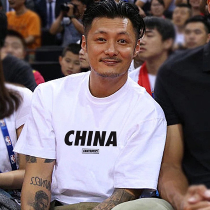 国潮潮牌余文乐短袖T恤男纯棉宽松白t休闲港风情侣大码圆领ins半袖衫