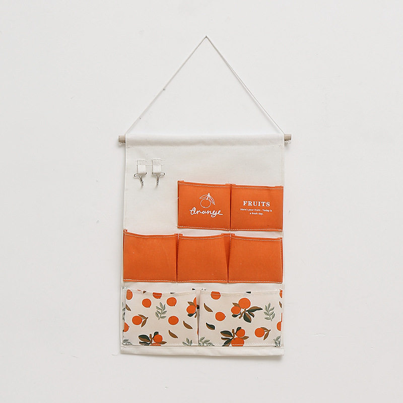 Wall-mounted storage bags, wall-mounted bags, wall-mounted door, wall-mounted shelf, wall-mounted bags, small cloth bags, dormitory room Specification image