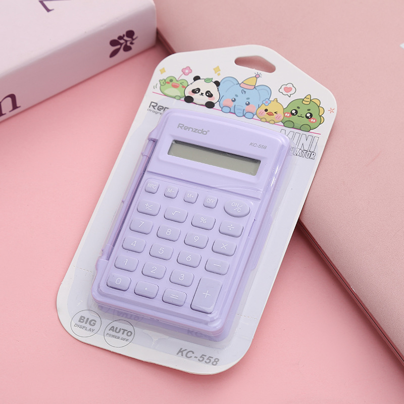 The kc-558 mini flip palm Calculator is a cute cartoon, small, portable and practical calculator Application Scenario