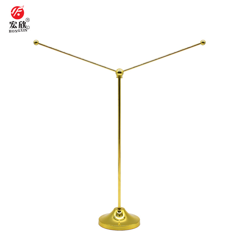 The Y-shaped flagpole, conference office table flag, business negotiation metal flag stand, desktop decoration, flag can be printed with logo Specification image