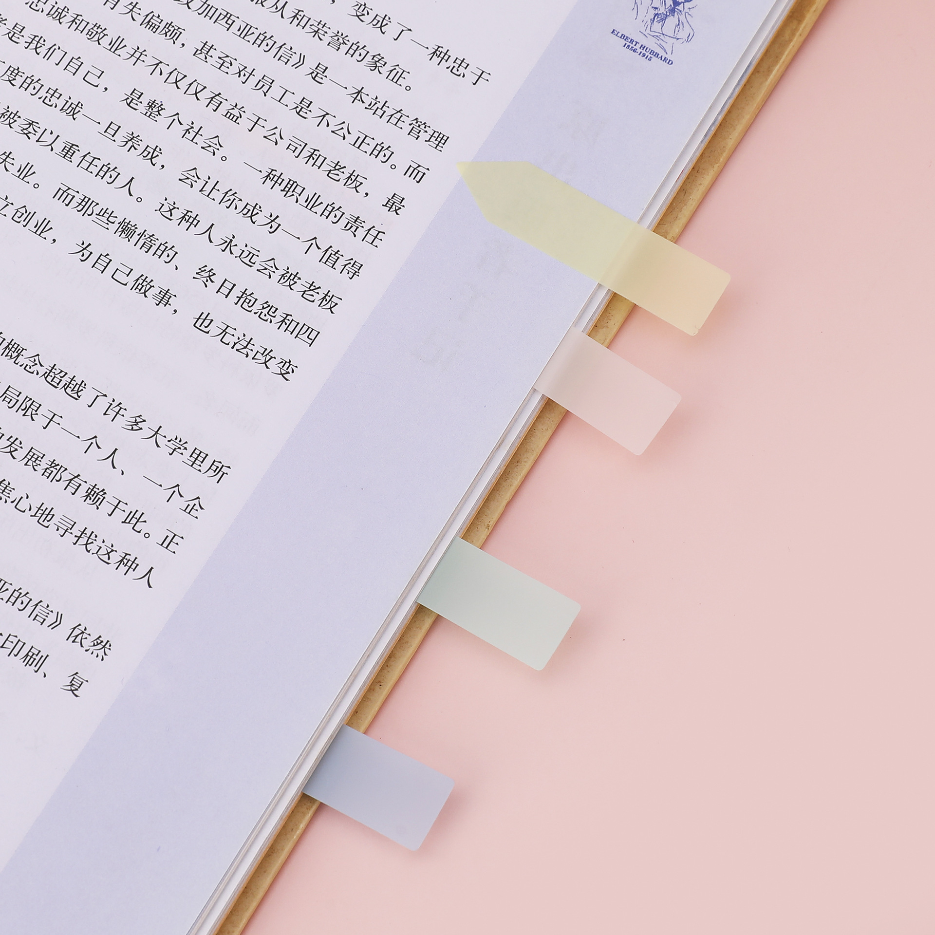 Pioneer 8689 instruction sticker, transparent candy-colored, non-traceable bookmark sticker, study and office sticky notes, stationery Application Scenario