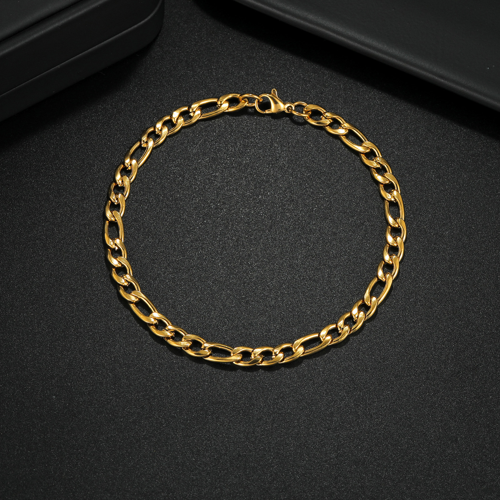 Amazon temu Xiyin's new hip-hop trend Cuban chain titanium steel twist chain stainless steel bracelet for European and American men details Picture