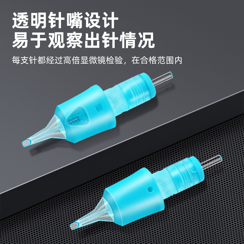 Ethylene oxide disinfectant silicone sleeve tattoo needle, professional tattoo safety needle, anti-slip and anti-disengagement design, the same style as tattoo shops details Picture