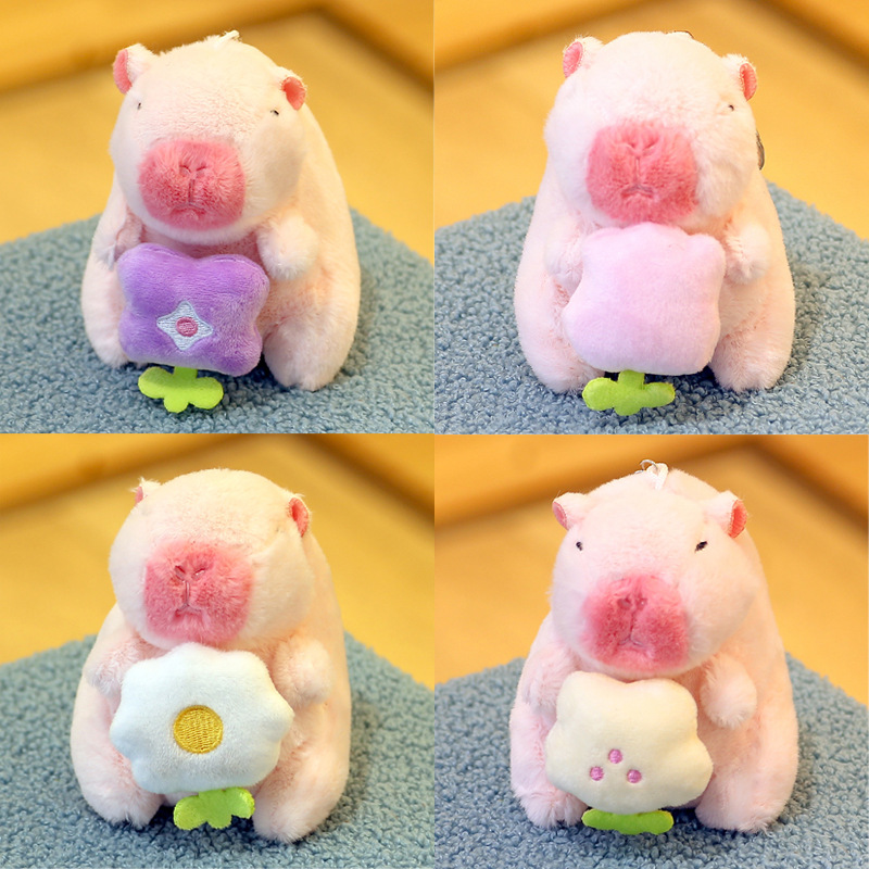 Kapibala plush pendant, water guinea pig keychain, Kneading fun Kapibala plush toy doll details Picture