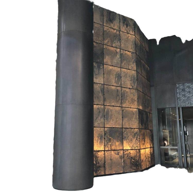 天然超薄柔性石材大理石酒店外墙装饰新材料人造文化砖石材可弯曲白底实物图