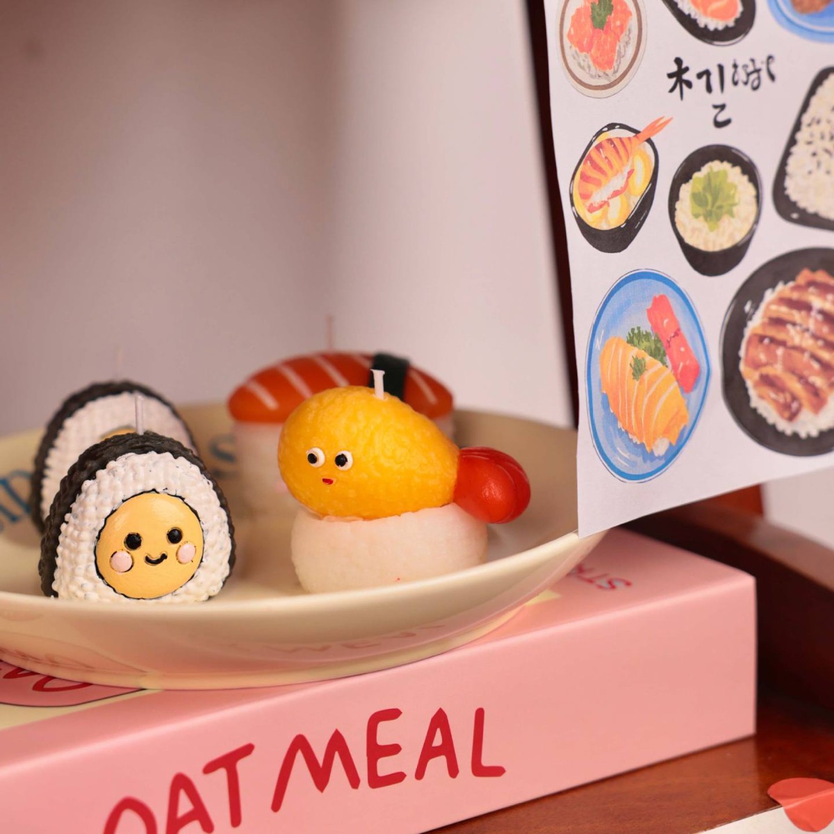 Cross-border original Japanese sushi scented candle gift box, birthday present, niche atmosphere home decoration wholesale details Picture