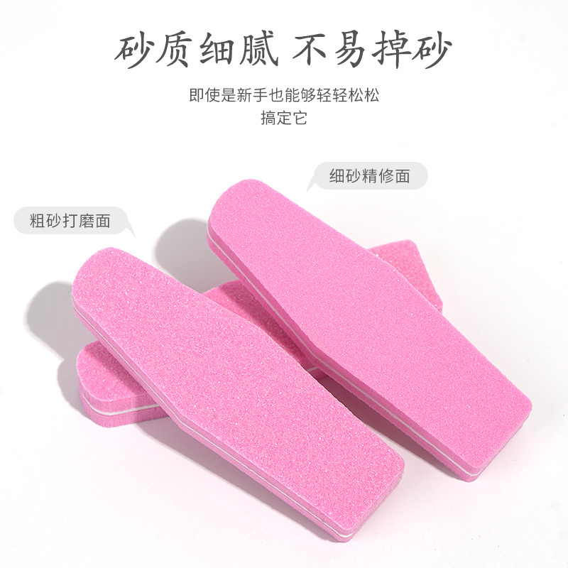 美甲海绵搓条EVA海绵搓条迷你半月型指甲锉打磨修型指甲锉条磨砂产品图