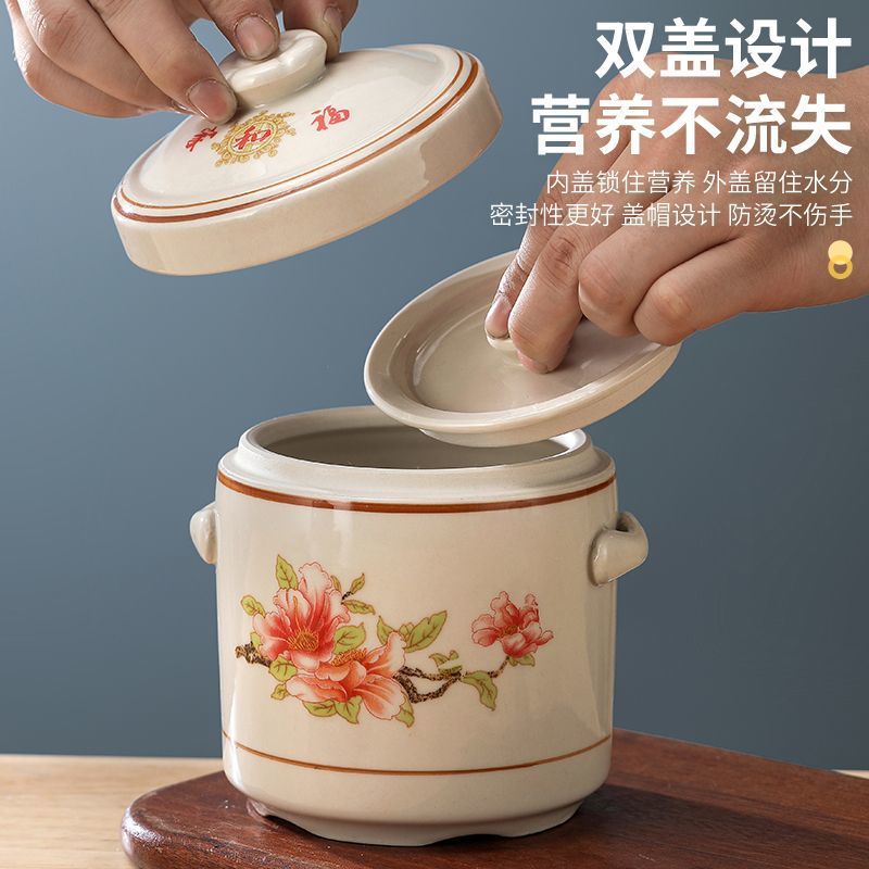Large-capacity dedicated single-person soup pot with lid, double-ear household soup pot, double-lid kitchen commercial soup pot details Picture