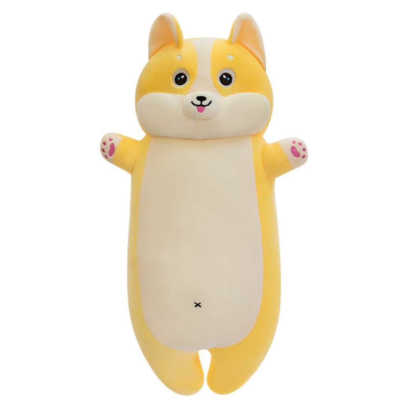 Cross-border cute long cartoon Corgi plush toy pillow, soft and adorable peach-bottomed girl bed companion doll gift Item Picture