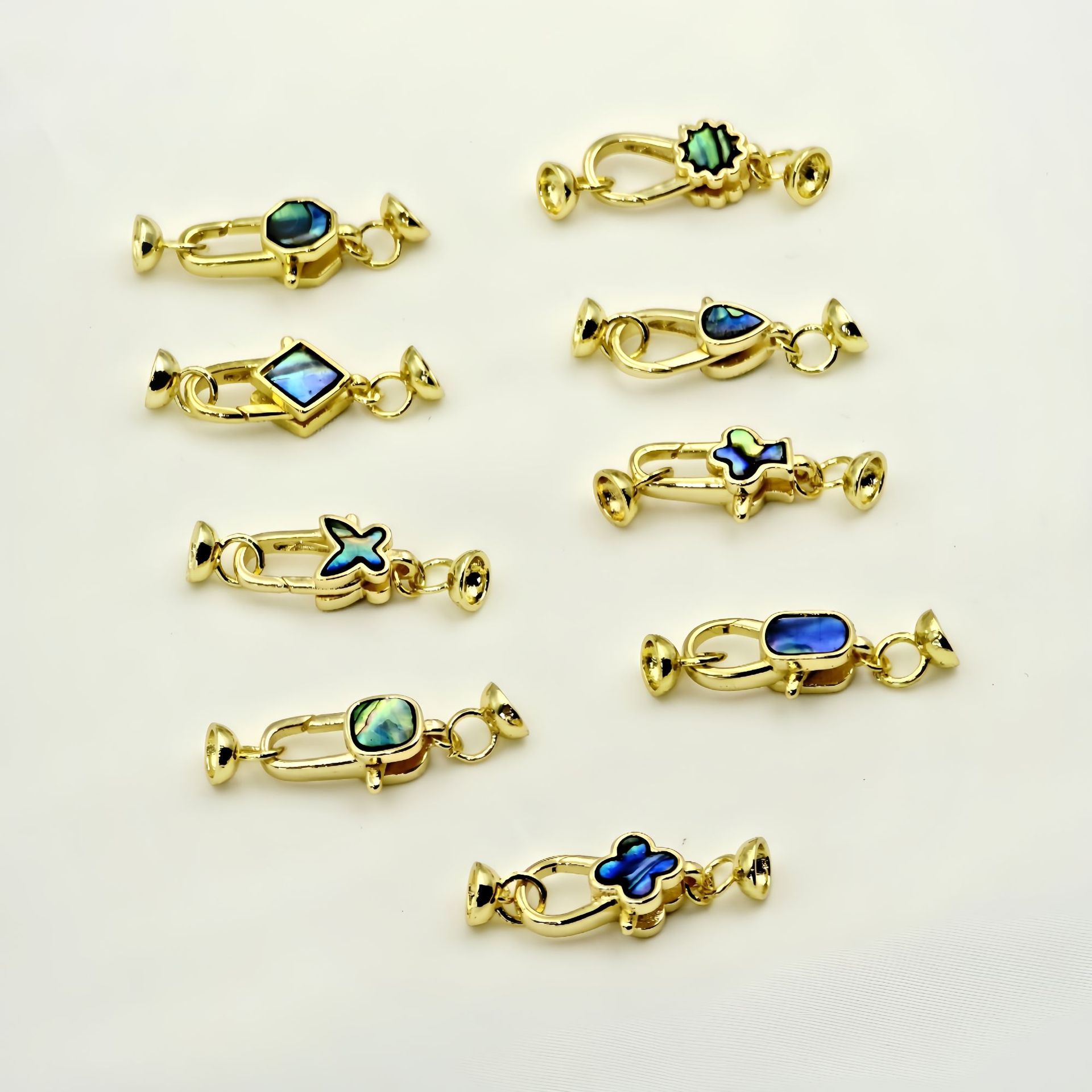 Chenxuan Art Inlays natural shell finishing clasp diy necklace bracelet clasp, fashionable sweater chain lock clasp accessories