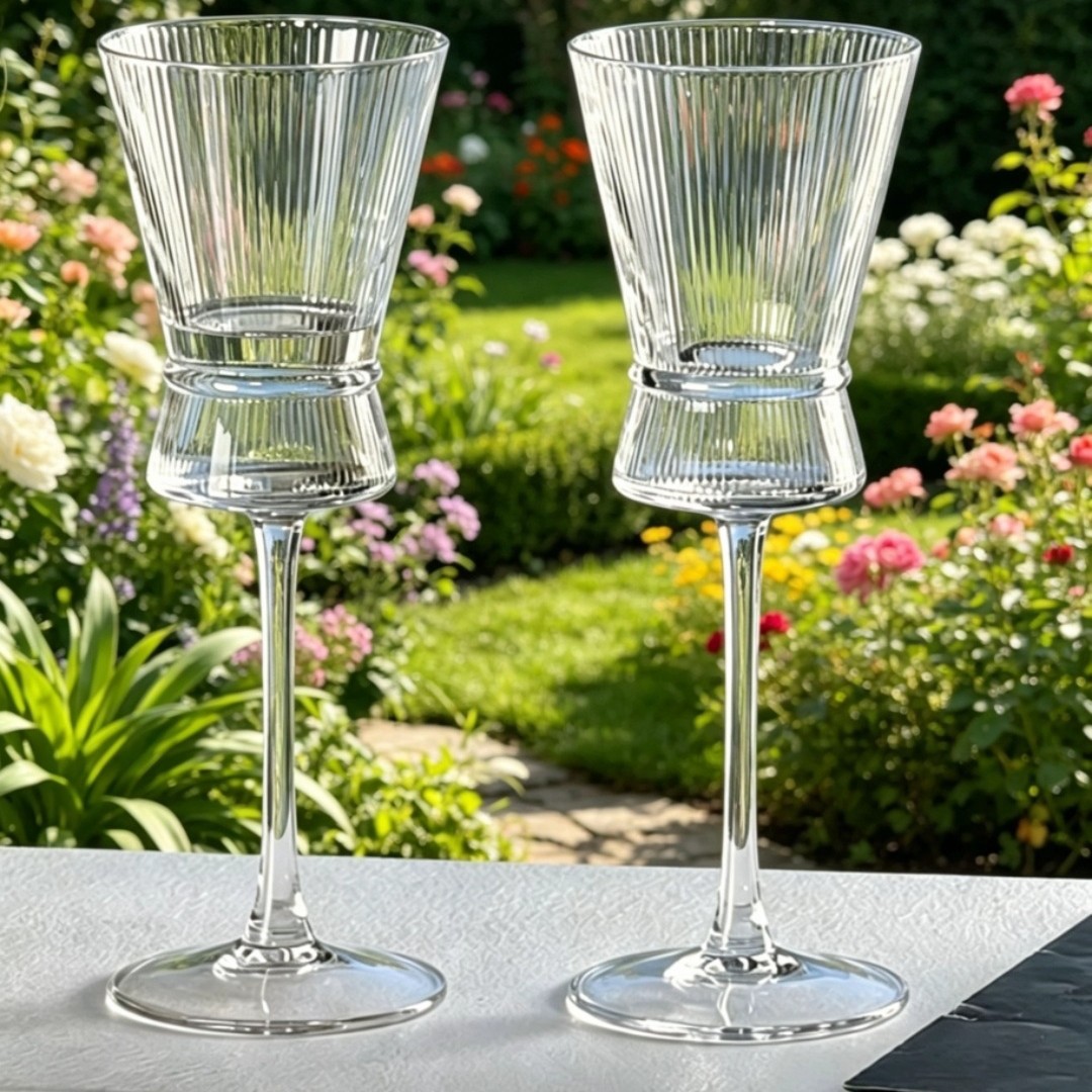 Vintage clear púrpura rod copa de cóctel copa de cóctel premium sentido denso corrugado taparra copa de vino copa de vino rojo copa de bebida Specification image