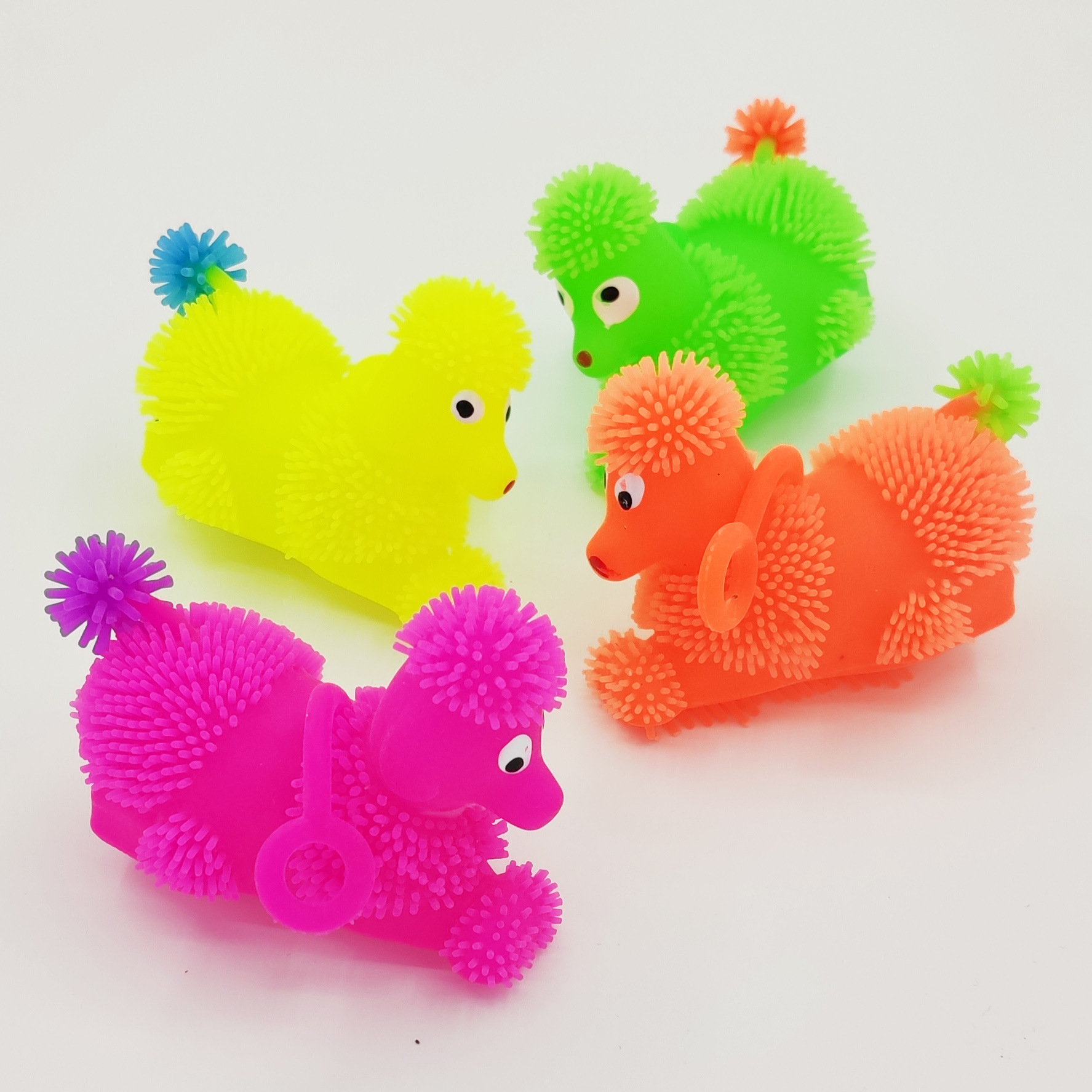 Poodle, furry ball, dog-shaped luminous release ball, flashing furry ball, a best-selling children's toy
