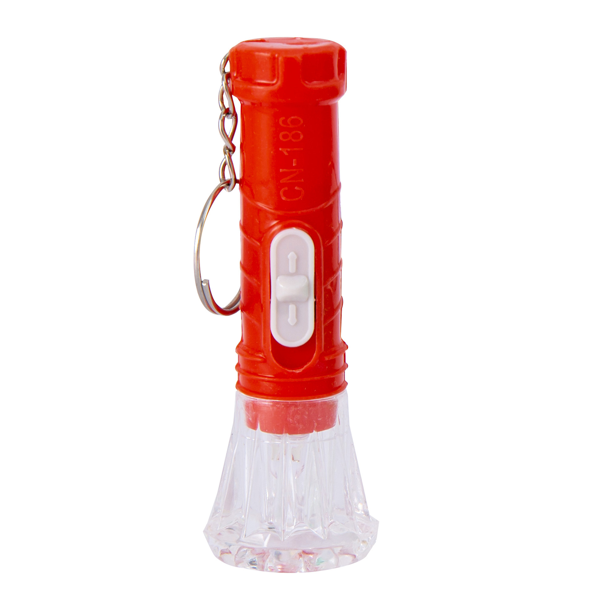 The portable flashlight keychain comes with a small battery and a replaceable electronic mini LED flashlight Item Picture