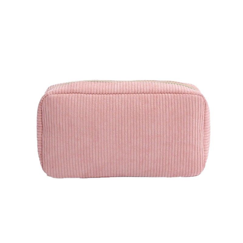 Wholesale of new corduroy storage bags, clutch bags, portable large-capacity makeup bags, simple and versatile travel toiletries bags Item Picture