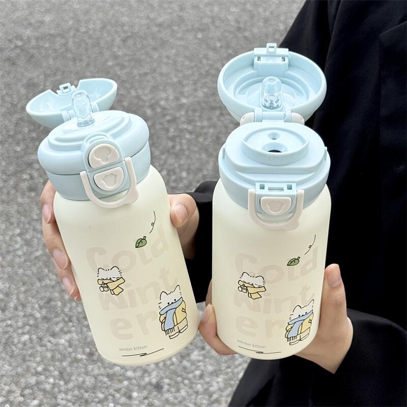 كوب قهوة كايتي الساخن ذو سعة كبيرة ويحمل كوب قهوة الرياضية للفتيان والفتيات details Picture