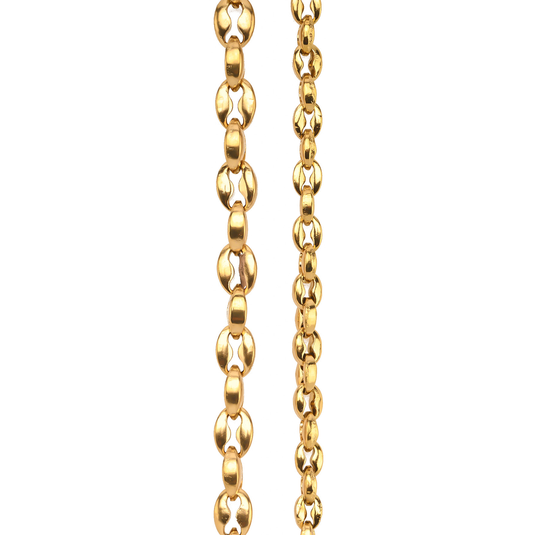 Popular stainless steel pig nose jewelry chain vacuum electroplated color-preserving bracelet necklace DIY jewelry chain