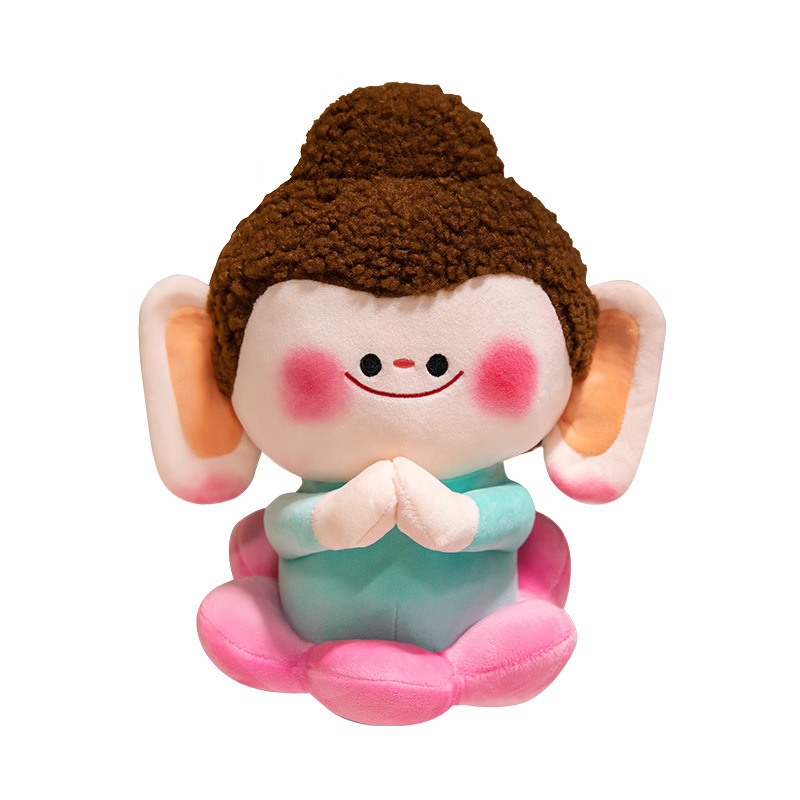 Shanxi Cultural and Creative Yungang Grottoes Lianhua Little Buddha, Buddha Little Companion Plush Pendant Item Picture