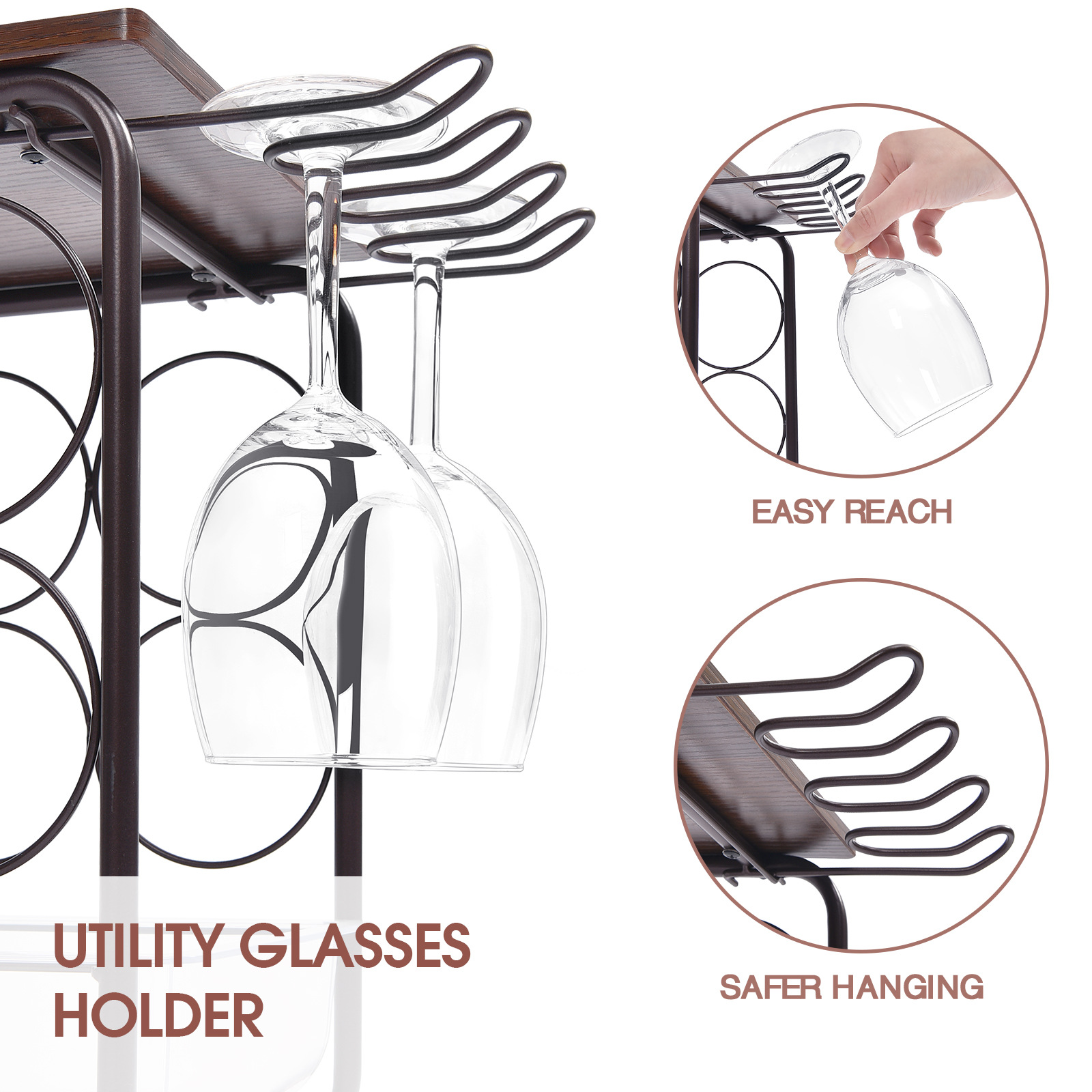 في البيت، تضع قنينة نبيذ مائلة Specification image
