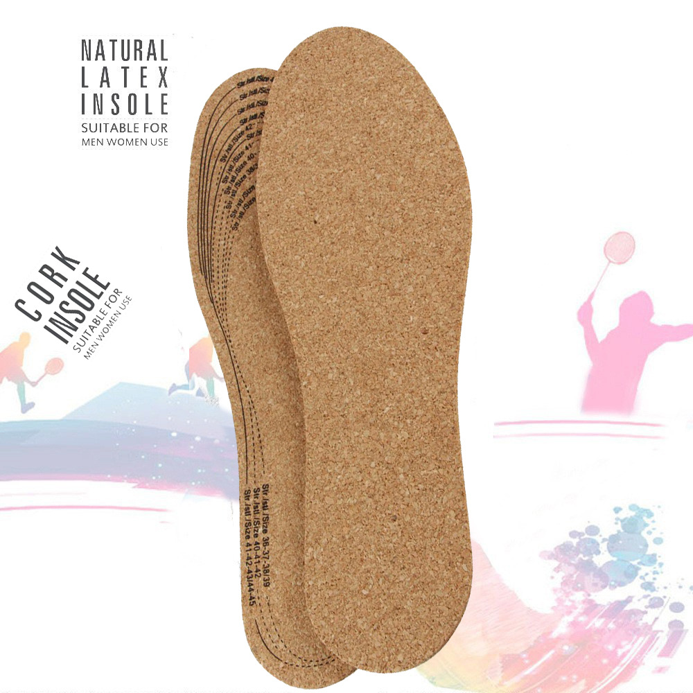 2mm环保健康软木吸汗除湿鞋垫 春夏薄款舒适透气排汗鞋垫厂家