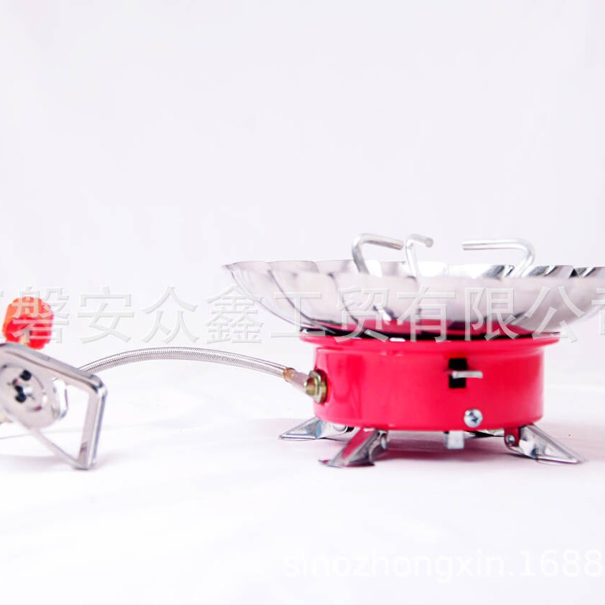 户外聚会莲花炉野炊炉具便携式折叠小炉可爱迷你卡式炉现货批发白底实物图