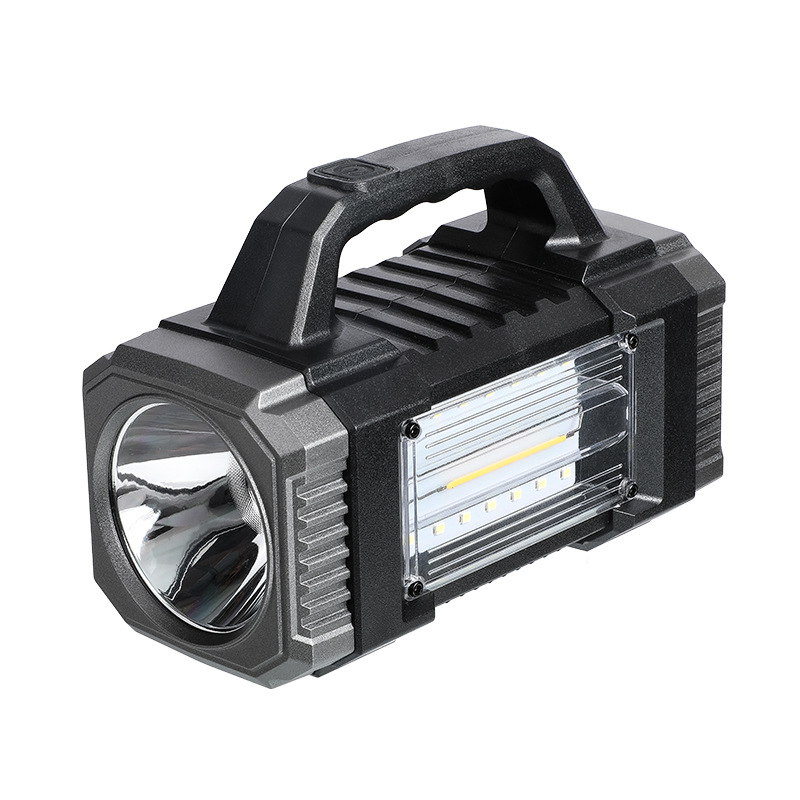 Cross-border solar flashlight, household led lamp, flashlight, emergency charging, high-brightness strong light, outdoor long-range searchlight Item Picture