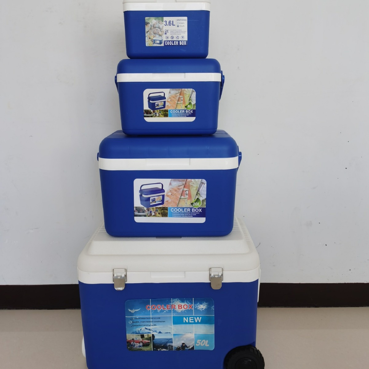 The 3.6L+8L+20L+50L four-piece export insulated box set and refrigerated box gift is selling well Item Picture