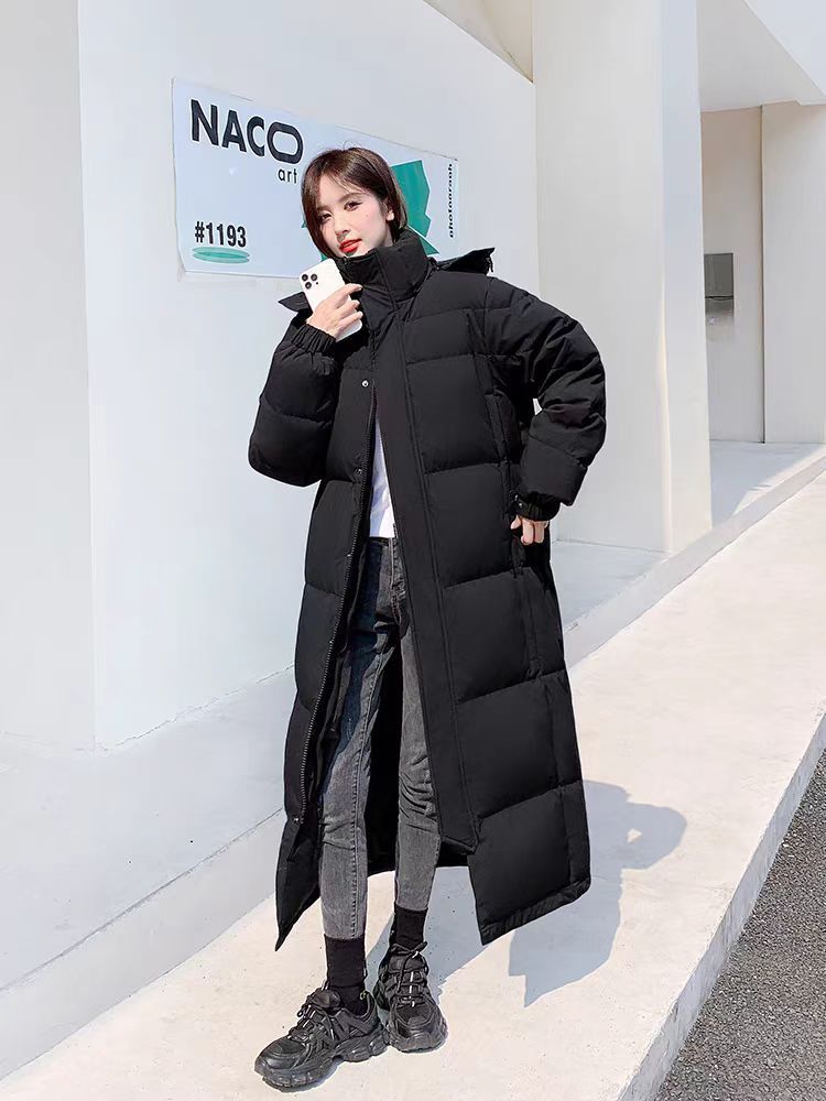 2025新款羽绒服女中长款中戏羽绒服长款过膝加厚白鸭绒羽绒衣外套