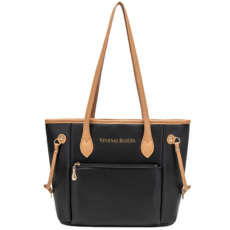 Classic shopping bags from the foreign trade source factory, oil-edge tote bags, large multi-color mommy bags, and large-capacity single-shoulder women's bags Item Picture