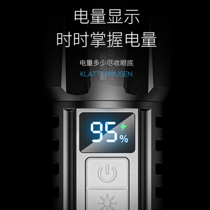 The new cross-border multi-functional outdoor lighting flashlight is equipped with a hook digital battery level display COB side light Application Scenario