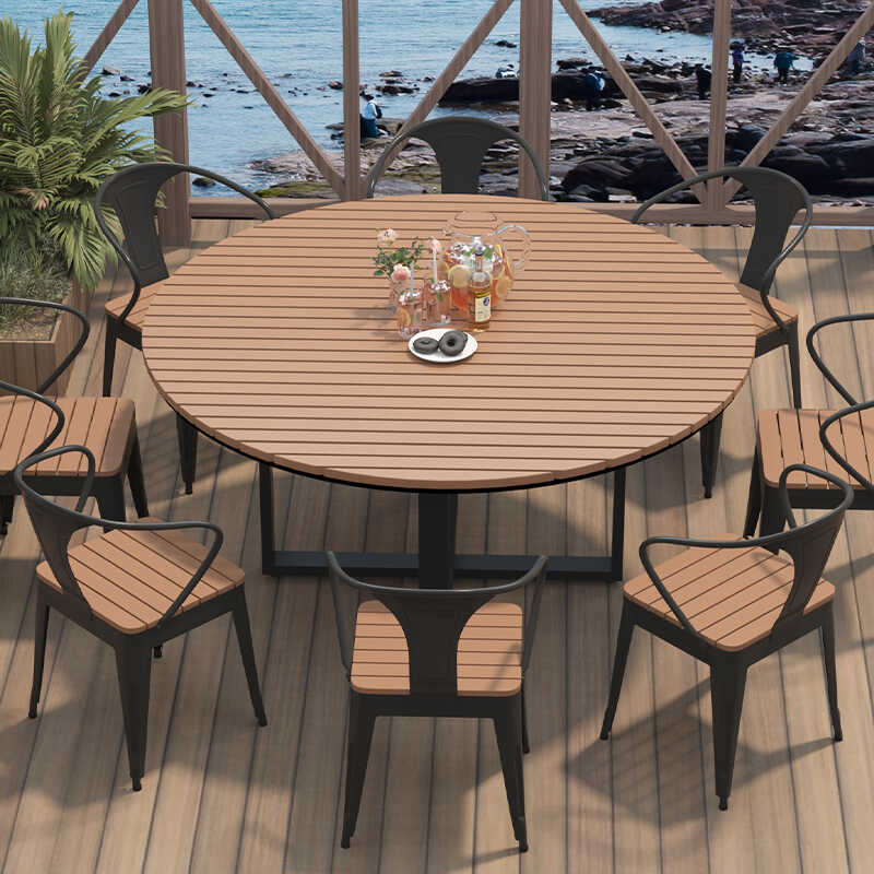 桌椅/户外桌椅/户外桌/实木桌/庭院桌椅细节图