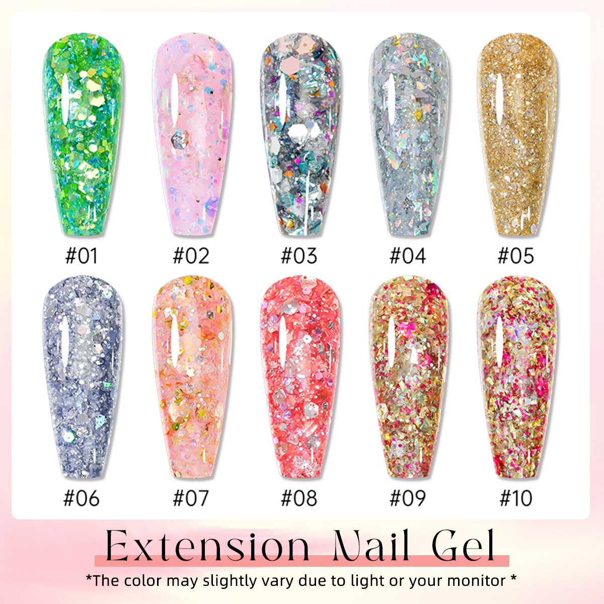 shanilak's new nail art construction extension gel model Phototherapy gel without paper tray 30ml cross-border crystal extension gel poly gel Application Scenario