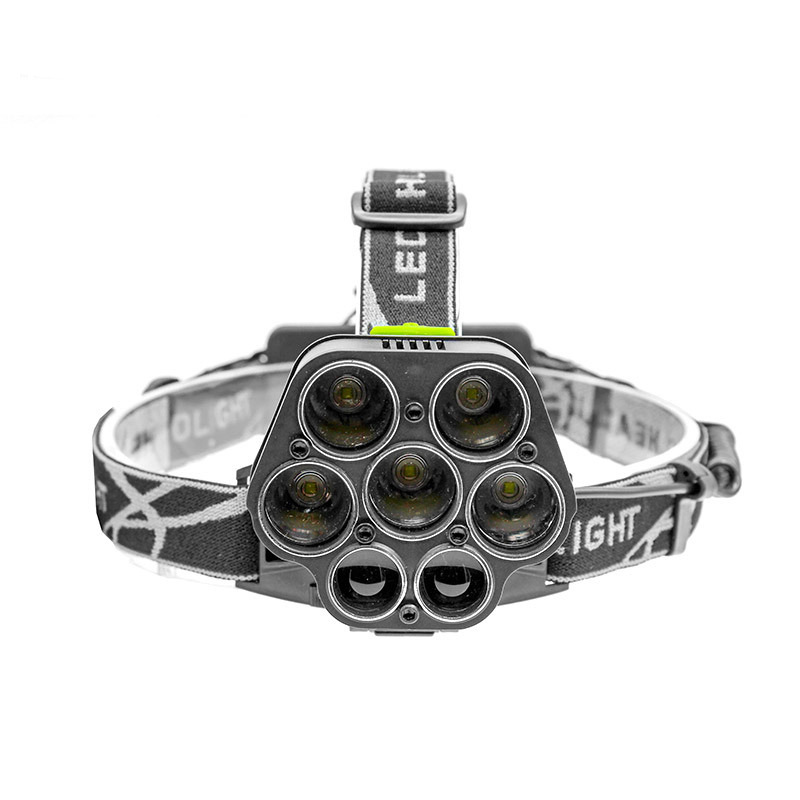 New 5led 3t6 high-intensity charging headlamp, night fishing and running t6+lts long-range headlamp, 5-lamp headlamp Application Scenario