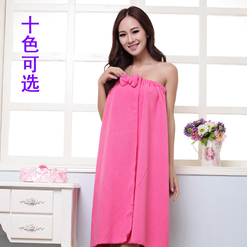 粉色长绒棉浴巾女性沙滩巾美容院铺床床单毛巾布