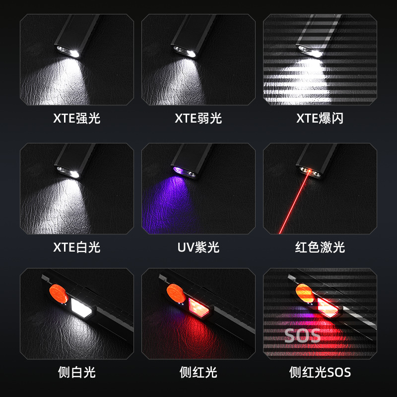 HW-S06 Multi-functional USB charging work light, pen holder work light, warning light, outdoor tent light, camping light, camping lamp, charging lighting lamp, flashlight Item Picture