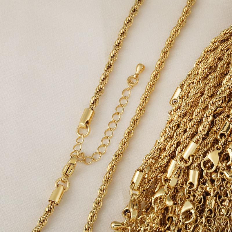 Fashionable, individual and versatile gold-plated twisted chain, simple and elegant anklets, wholesale of cross-border European and American accessories Specification image