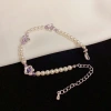 HS.DP brand jewelry factory store purple flower glass bead bracelet, fashionable design sense, gentle and versatile jewelry Application Scenario