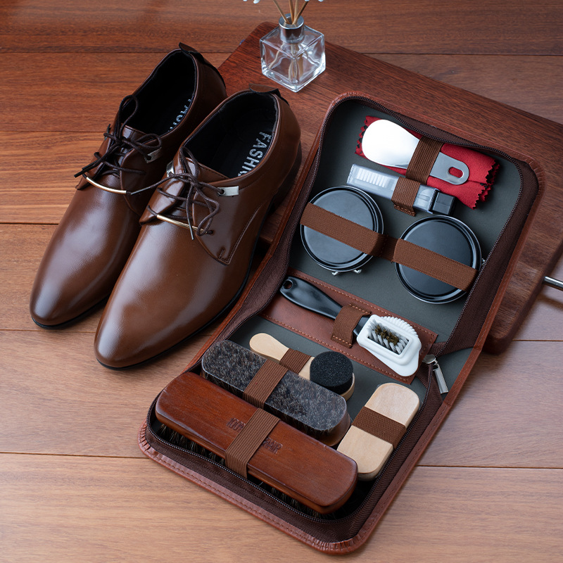Shoe polish: Colorless leather shoe polish, shoe brush, no damage to shoes, soft suede leather shoe brush, horsehair brush, a perfect shoe polishing tool