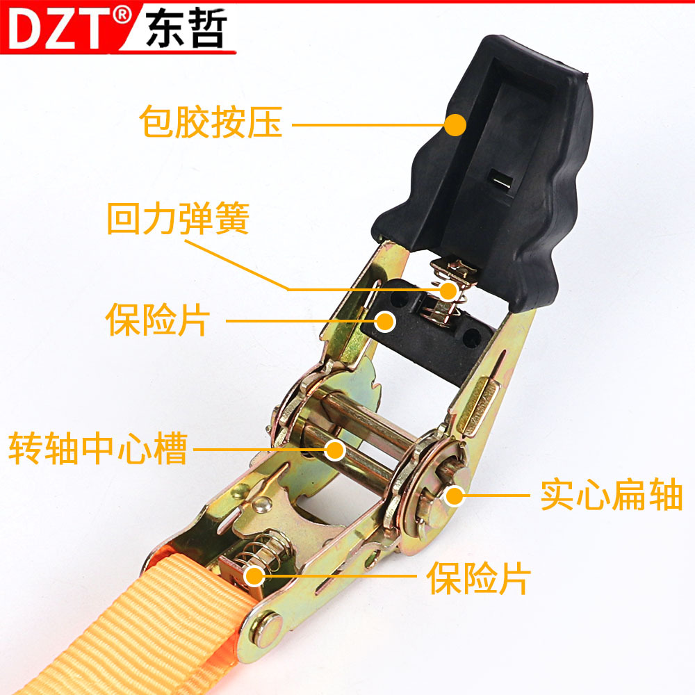 Thickened ratchet tensioner, cargo binding strap, car fastening device, polypropylene polyester tightening and tensioning rope upgraded version Application Scenario