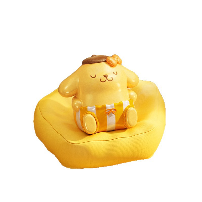 正版三丽鸥软绵沙发睡姿系列摆件库洛米帕恰狗hellokitty周边礼物白底实物图