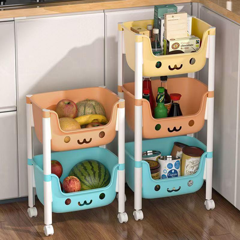 Colorful cartoon storage, folding shopping cart, push-pull truck, supermarket portable small trolley, shopping cart, convenient storage Specification image
