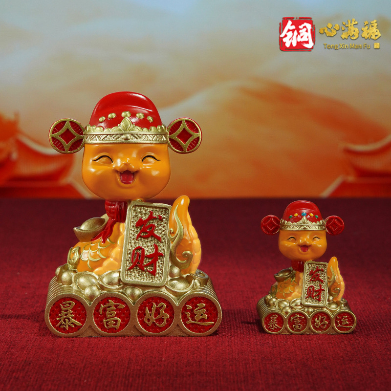 厂家直销铜摆件《灵蛇纳财》蛇年吉祥物铜工艺品桌面装饰蛇年礼品