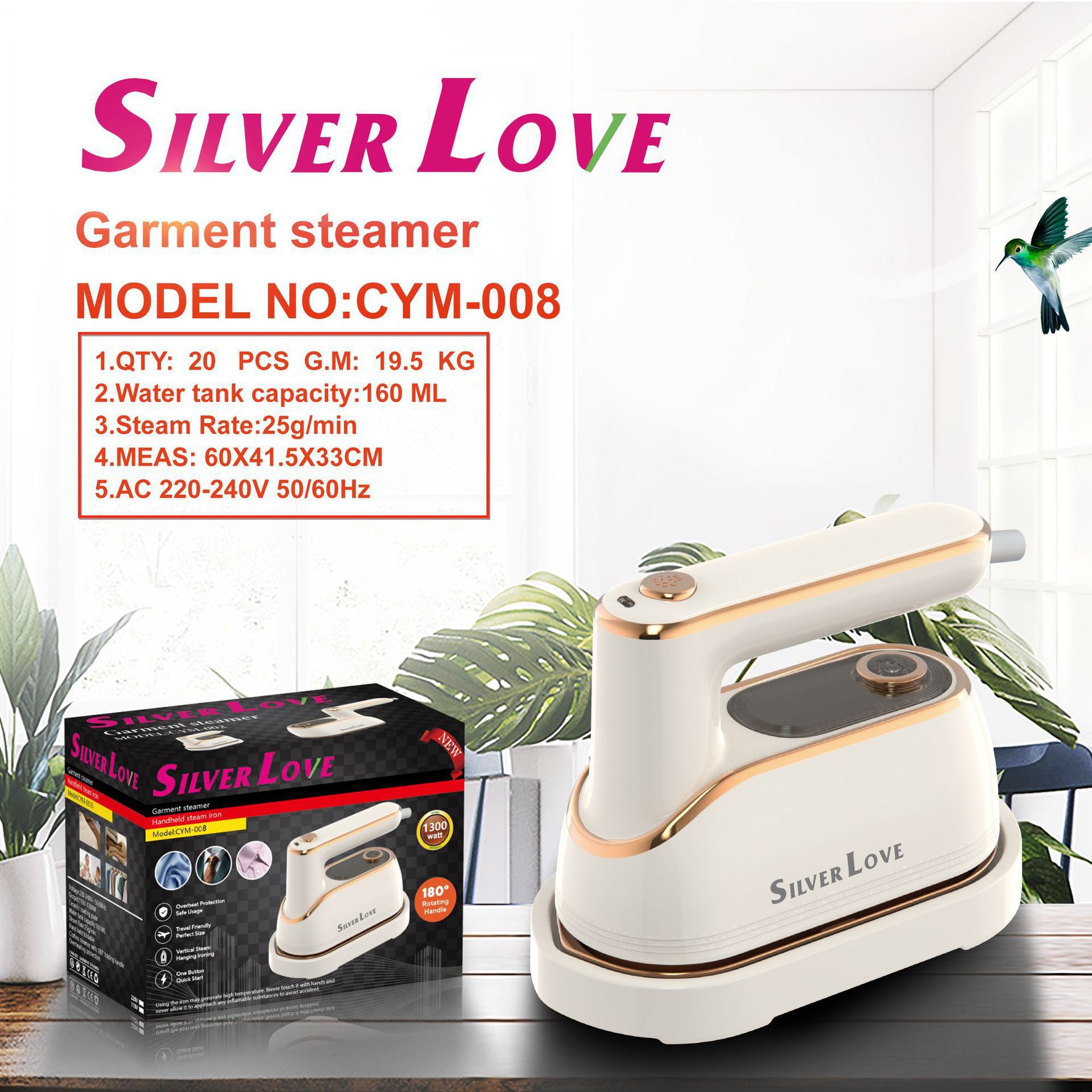 跨境专供欧规现货手持挂烫机电熨斗Handheld electric iron Gamme