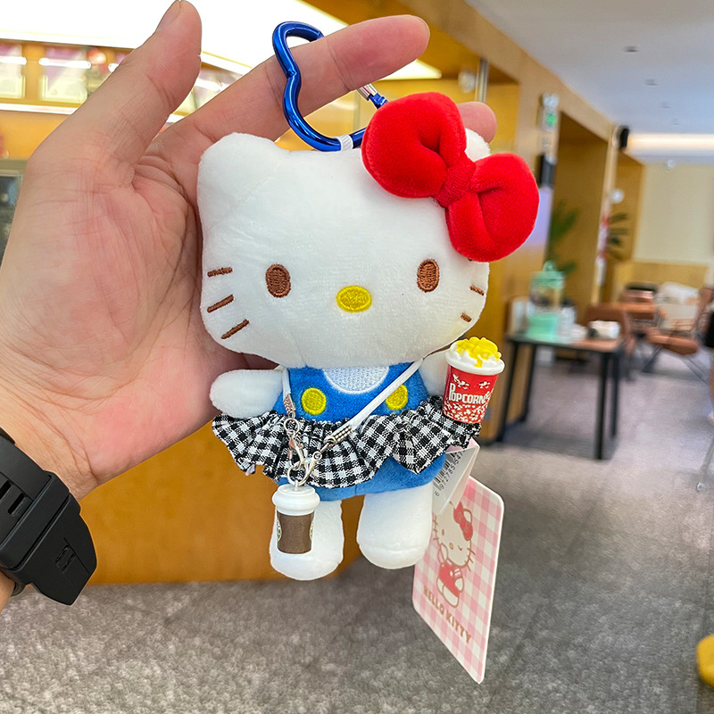 hellokitty small pendant, doll pendant, keychain, kt cat, cute kitty cartoon plush bag pendant