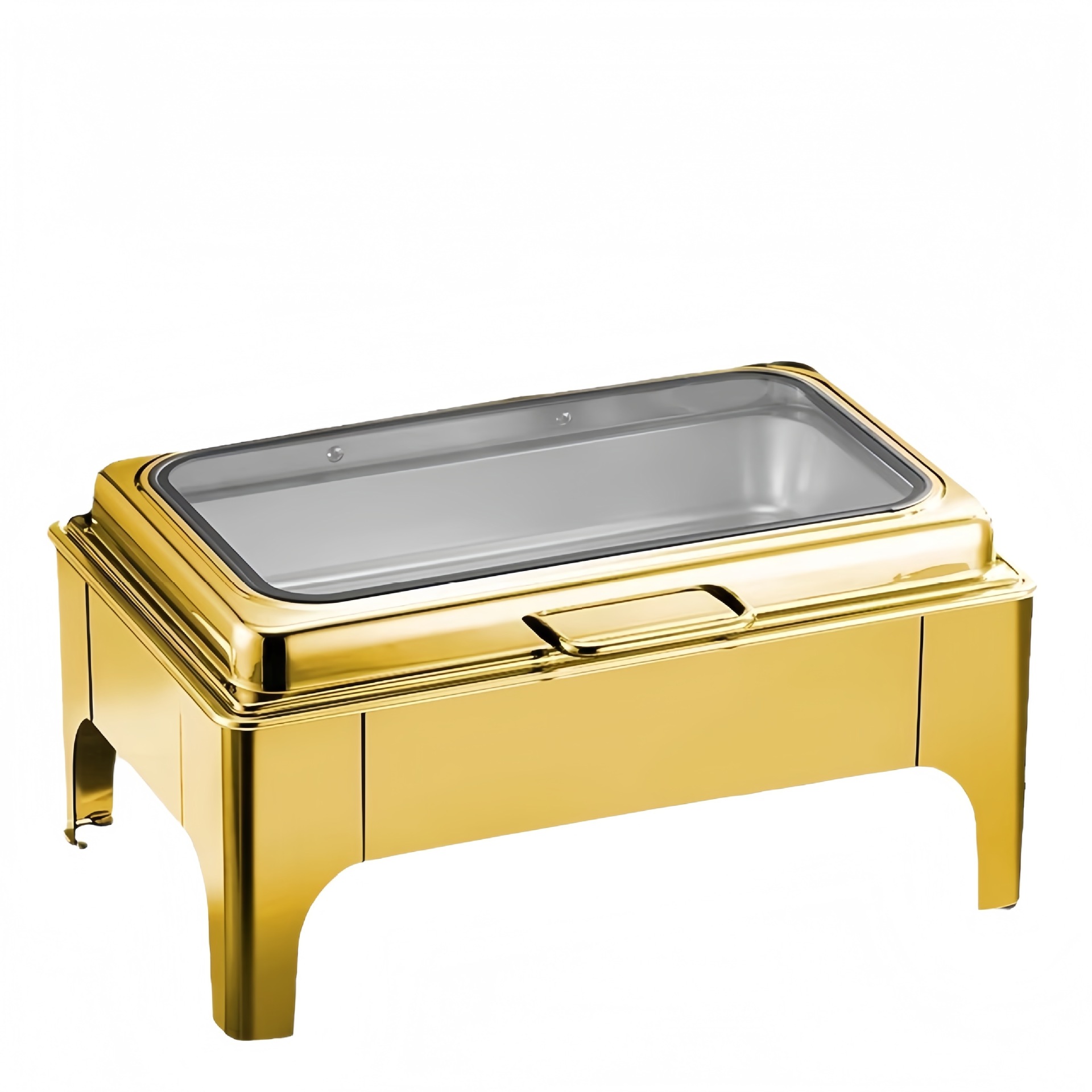 Stainless steel luxury restaurant hotel wedding buffet heater set, fuel heating 9L, golden food insulation Item Picture